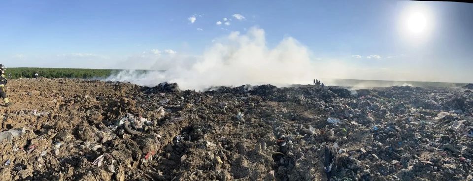 На полигоне в Бабанино продолжается тление мусора