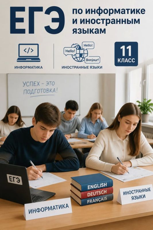 Выпускники сдают ЕГЭ-2026 по информатике и устную часть по иностранным языкам