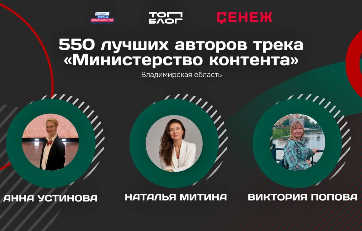 Наши в топе! Три владимирских блогера вошли в федеральную команду «Министерства контента»