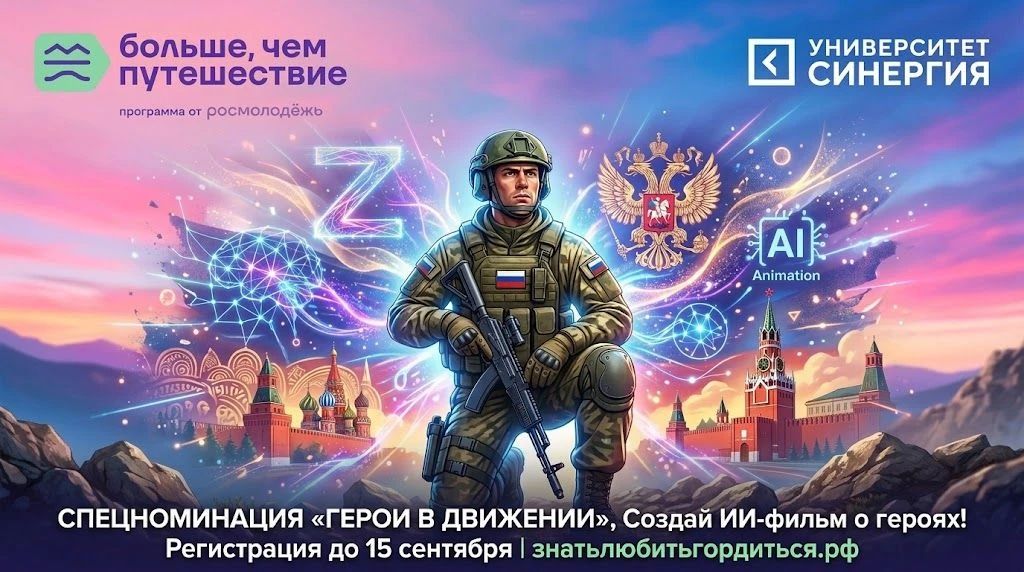 Создай фильм о героях с помощью ИИ и отправься в путешествие по России!